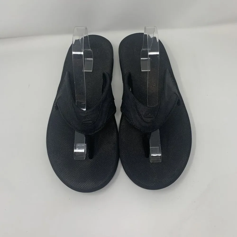 Reef Fanning Shoes Mens Size 15 Black Thong Flip Flop Sandals Comfort Casual